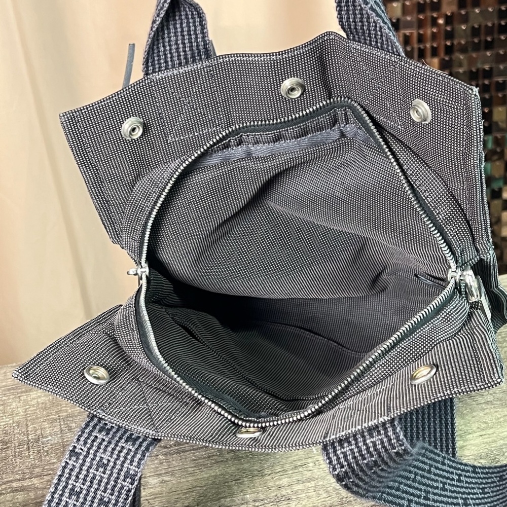 Hérmes Backpack Yale Line Ad PM Grey Canvas Unisex Rucksack with Lock - Picture 7 of 16